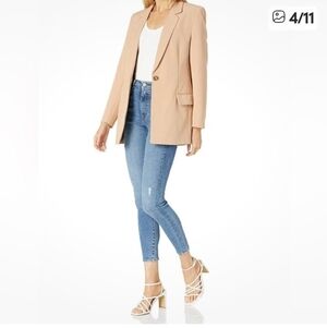 The Drop Women's Blake Long Blazer in Tan